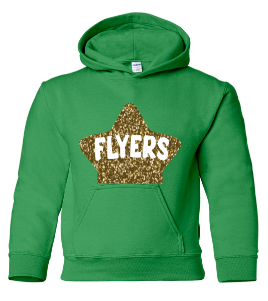Flyers Star Glitter Puff Hoodie