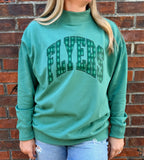 Plaid Flyers Mock Neck Sweatshirt