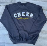 Cheer Golden Girl Chenille Letter Sweatshirt