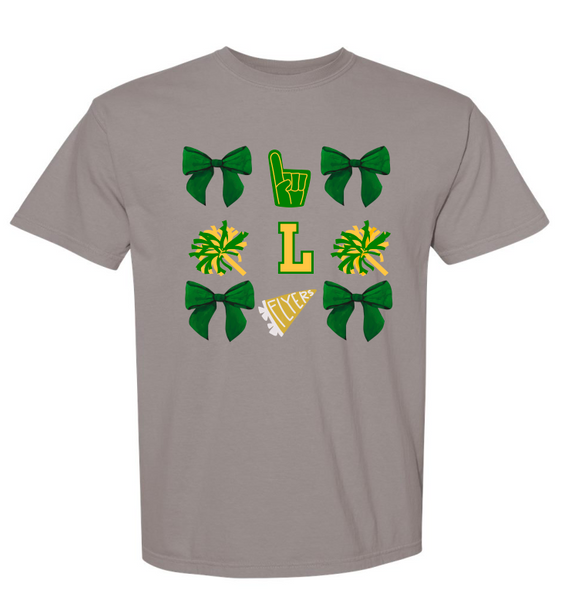Flyers Croquette Green and Gold Comfort Colors Tee