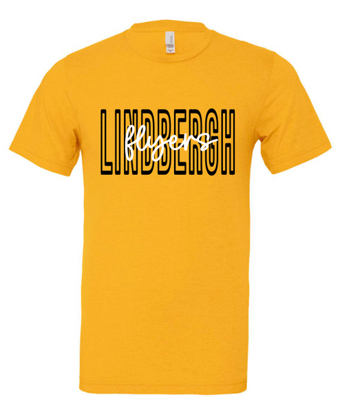 Lindbergh Flyers boxy script Tee- 3 color options