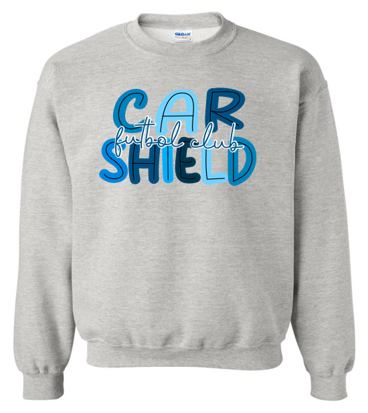 Colorful Blues with Cursive Sweatshirt/Hoodie