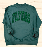 Plaid Flyers Mock Neck Sweatshirt