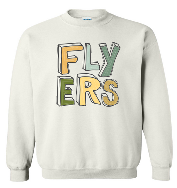 Flyers Colorful Distressed Sweatshirt/ Hoodie