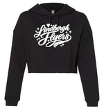 Lind Flyers Cursive Cropped Hoodie