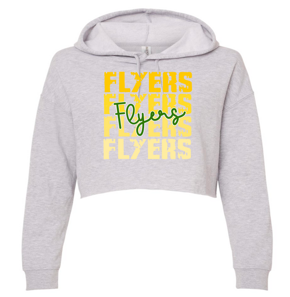 Flyers Stacked Crop Top Hoodie