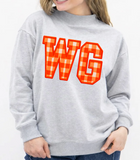 WG Plaid Mockneck